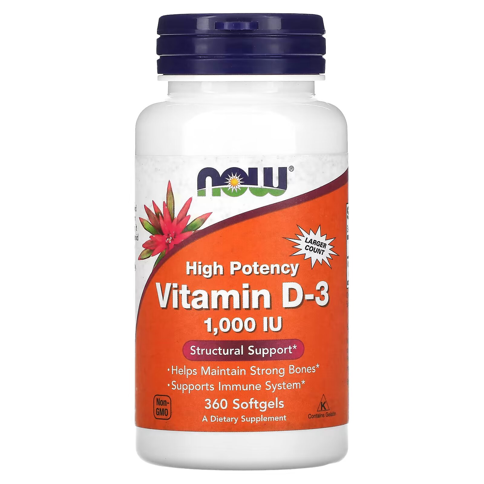 Now: Vitamin D3 1000 IU 360 капс.