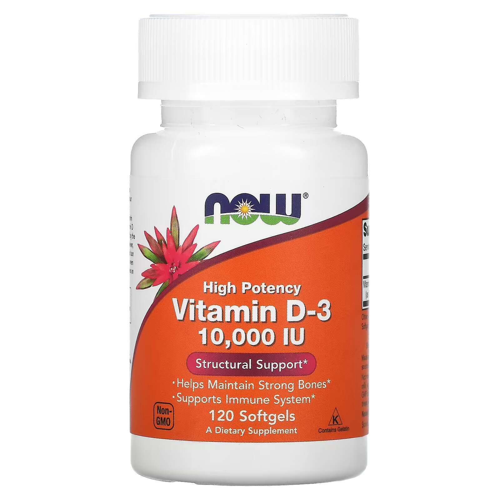 Now: Vitamin D3 10 000 IU 120 капс.