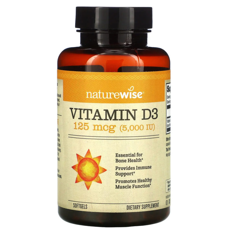 Naturewise: Vitamin D3 5000 IU 120 капс.