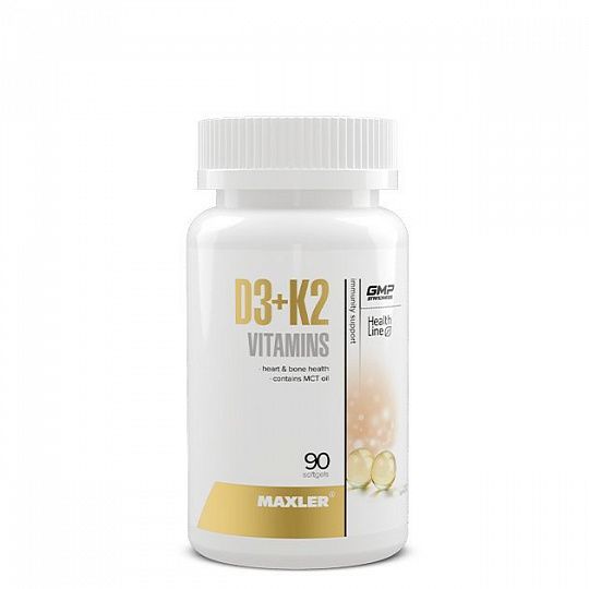 Maxler: Vitamin D3+K2 90 капс.