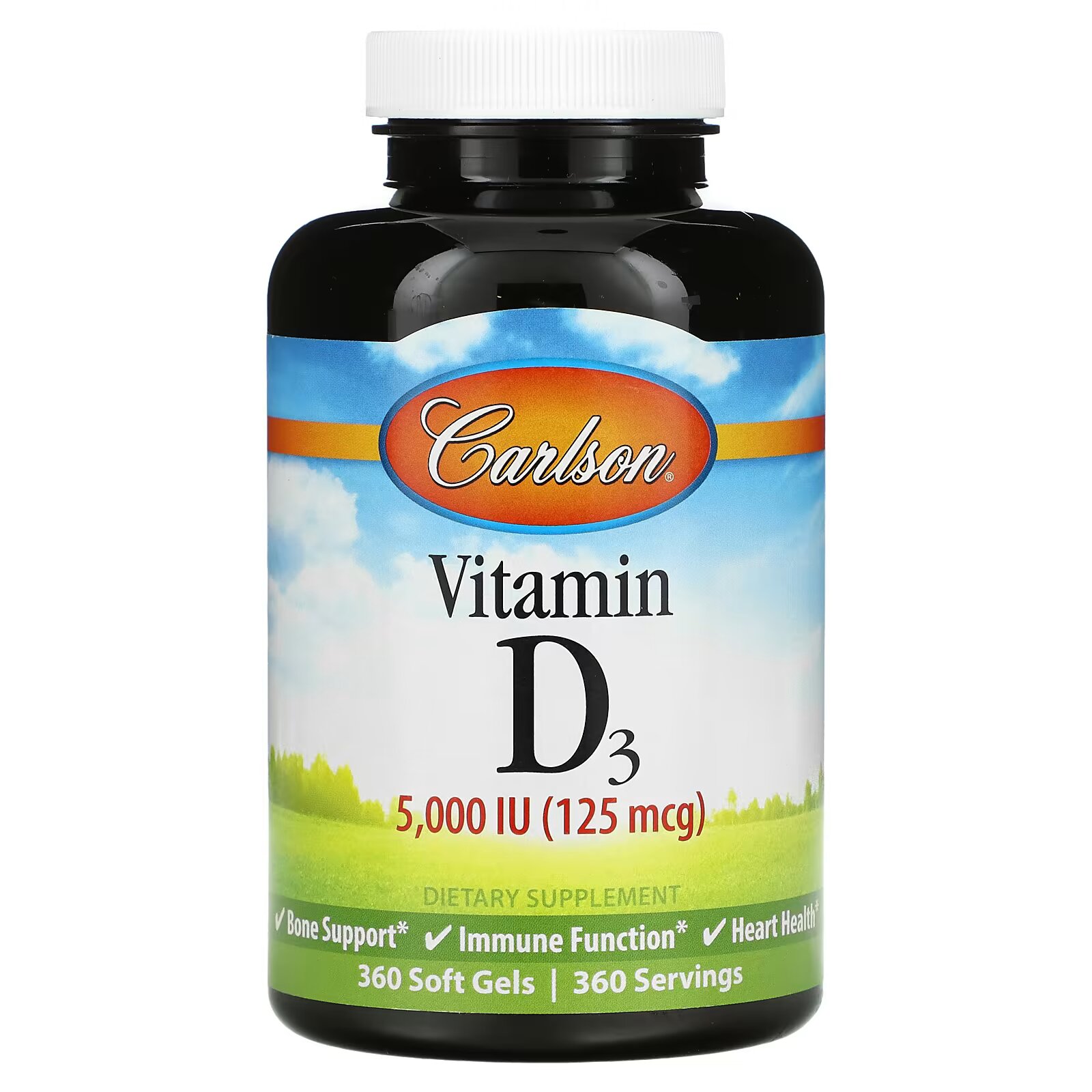 Carlson: Vitamin D3 5000 IU 360 капс.