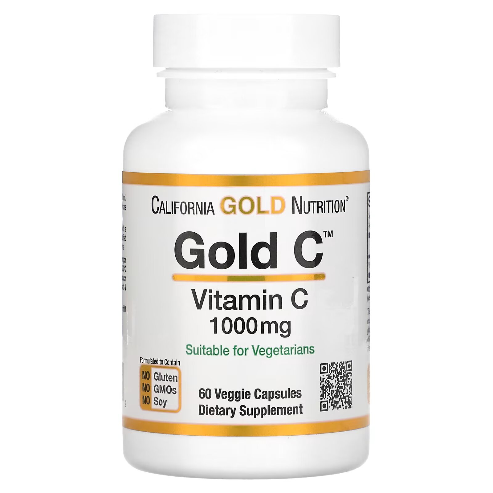 California Gold Nutrition: Vitamin C 1000 mg 60 капс.