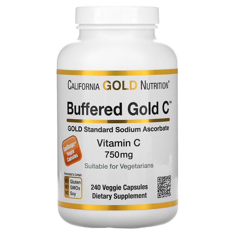 California Gold Nutrition: BUFFERED Vitamin C 60 капс.