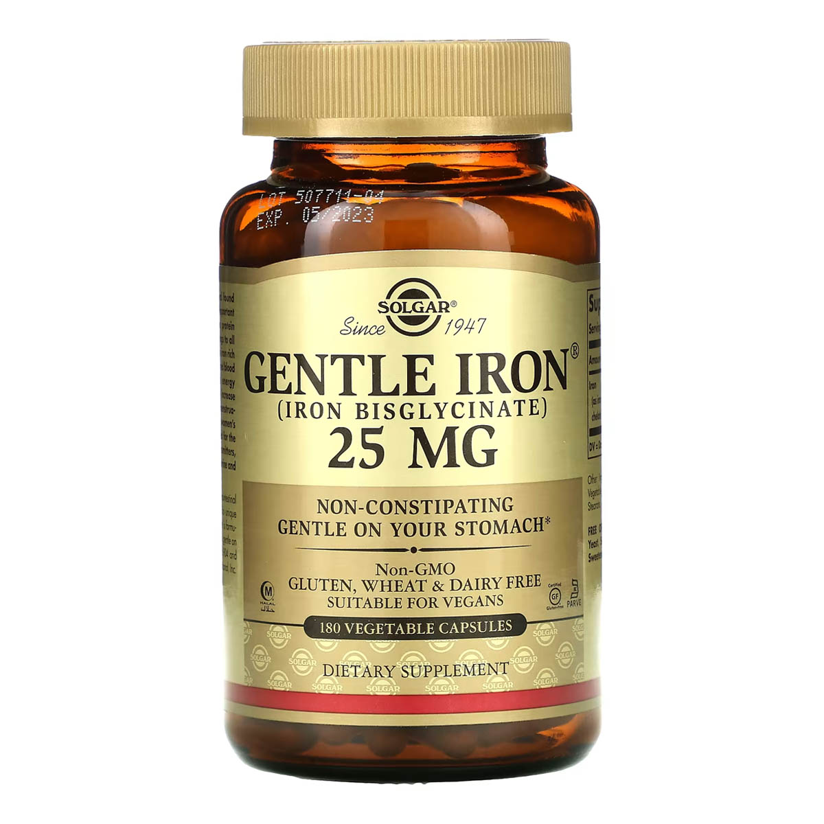 Solgar: Gentle Iron 25 mg 180 капс.