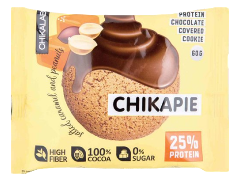 Chikalab: Chikapie. Печенье глазированное с начинкой 60 гр. Арахис