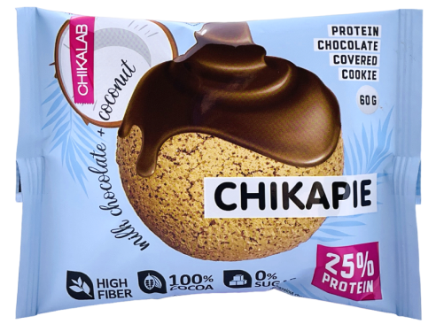 Chikalab: Chikapie. Печенье глазированное с начинкой 60 гр. Кокос