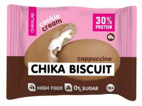 Chikalab: Chika Biscuit. Печенье неглазированное с начинкой 50 гр. Капучино