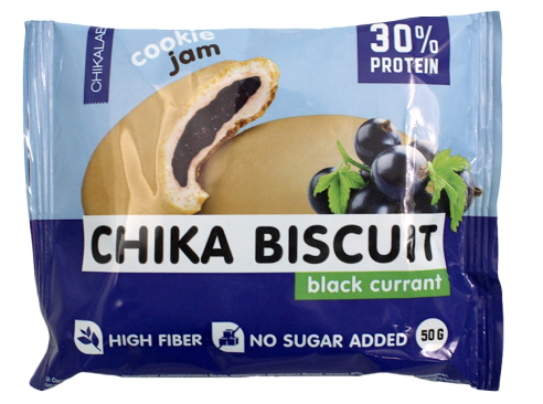 Chikalab: Chika Biscuit. Печенье неглазированное с начинкой 50 гр. Черная смородина