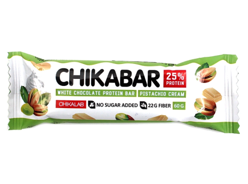 Chikalab: Chikabar. Батончик глазированный60 гр. Фисташковый крем