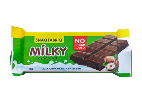 Snaq Fabriq: Молочный шоколад Milky 55 гр. Шоколадно-ореховый