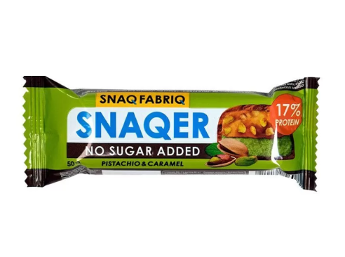 Snaq Fabriq: Snaqer. Батончик глазированный 50 гр. Фисташка-карамель