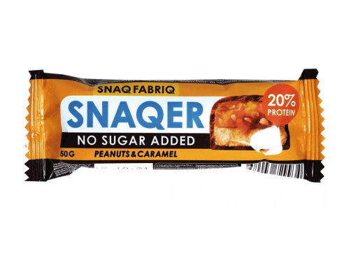 Snaq Fabriq: Snaqer. Батончик глазированный 50 гр. Арахис-карамель