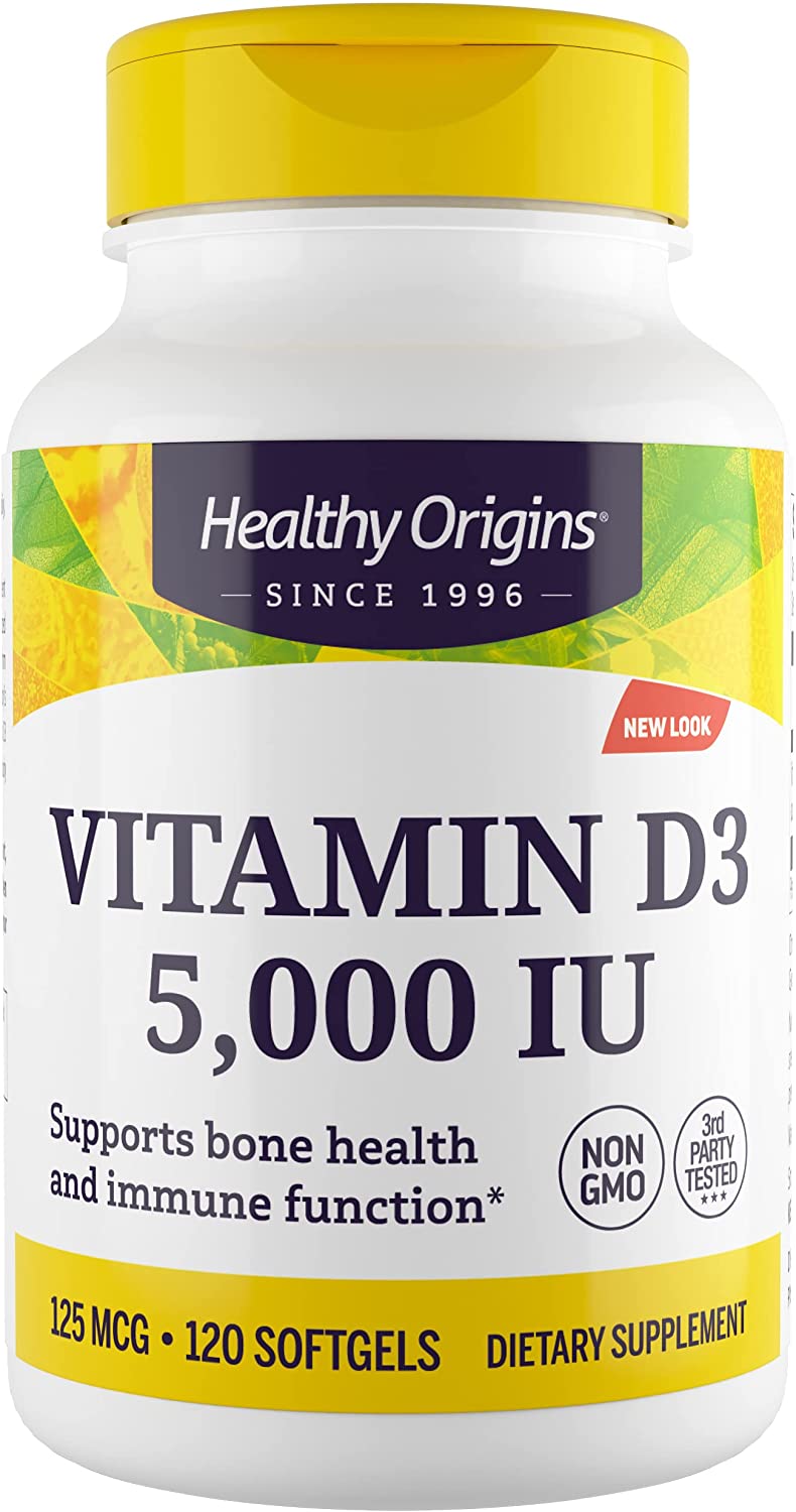 Healthy Origins: Vitamin D3 5000 IU 120 капс.